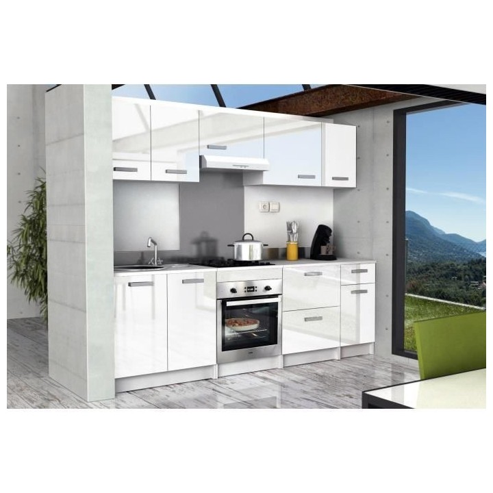 START Caisson haut de cuisine L 60 cm - Blanc Brillant