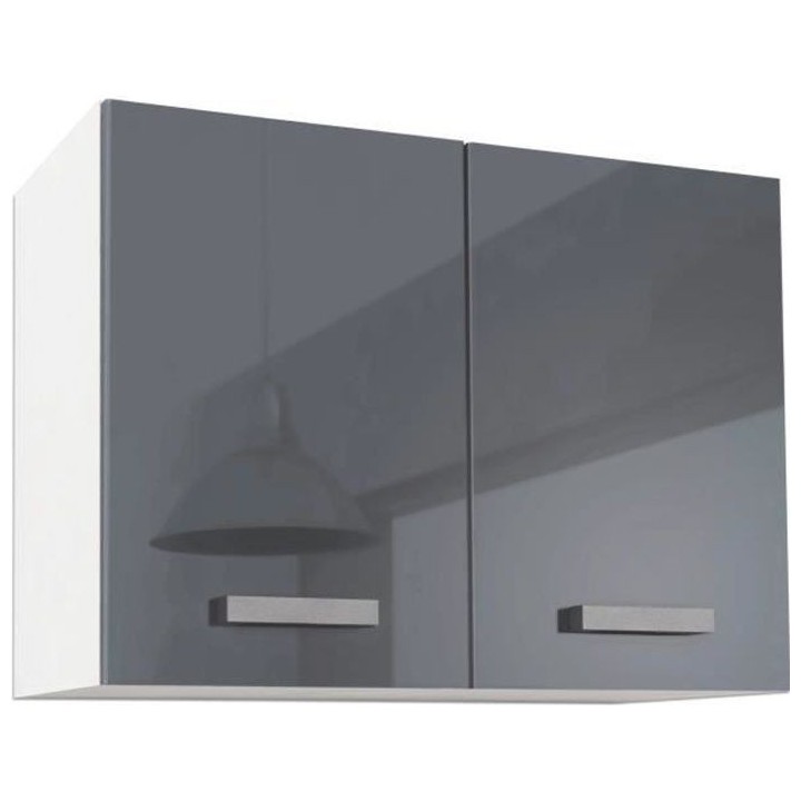 START Caisson haut de cuisine L 80 cm - Gris Brillant