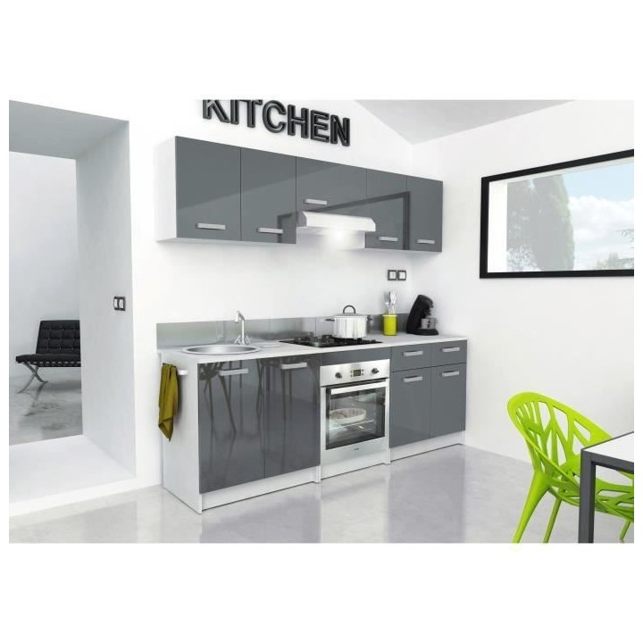START Caisson haut de cuisine L 80 cm - Gris Brillant