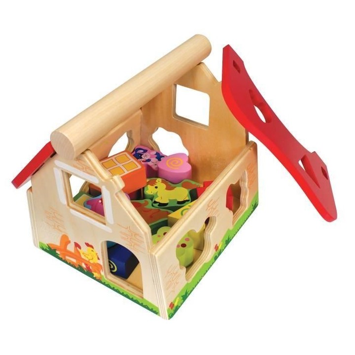 Jouet éducatif - Eichhorn - Maison a Formes - 12 mois - Bois naturel