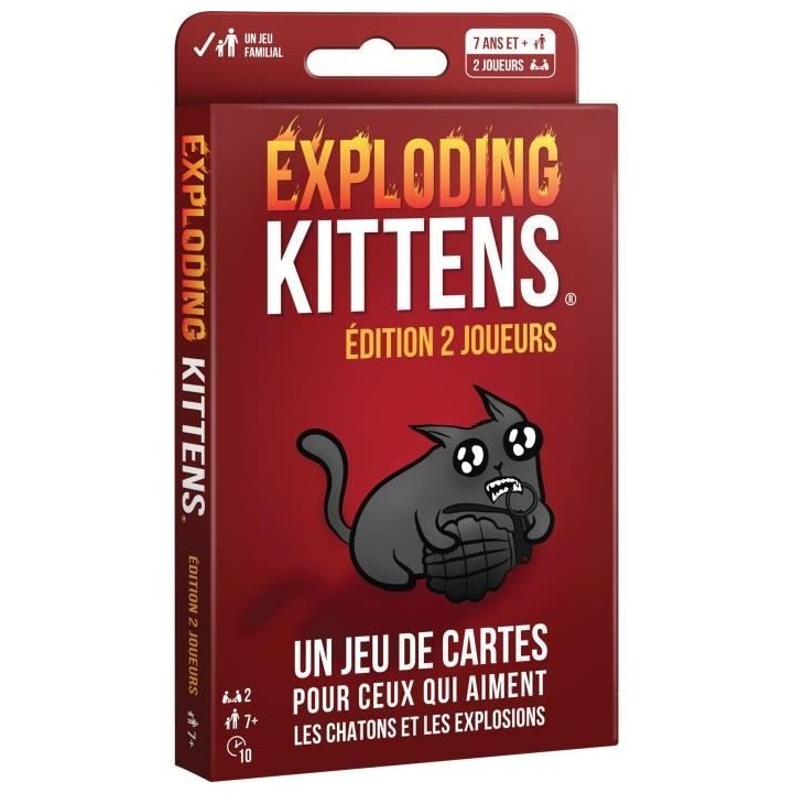 Exploding Kittens 2 Joueurs - Asmodee - Jeu de société