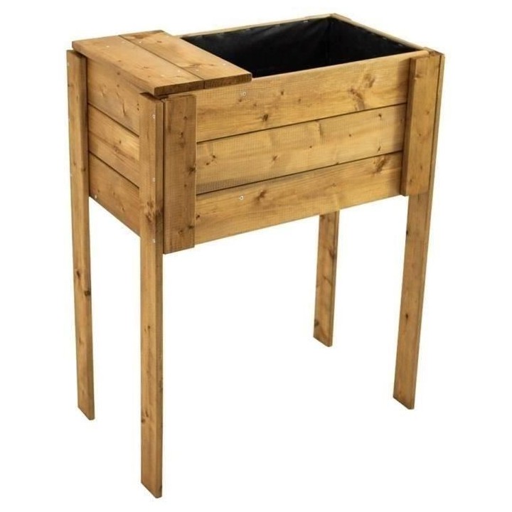 Bac potager sur pieds avec compost intégré EKJU - Traitée en autocl