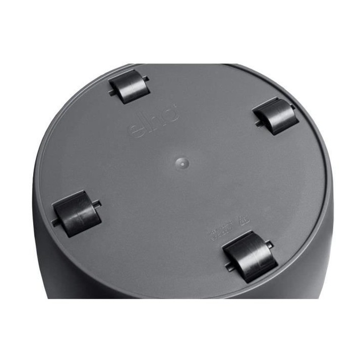 ELHO Brussels Pot de fleurs rond Roues 40 - Noir - Ø 39 x H 37 cm - i