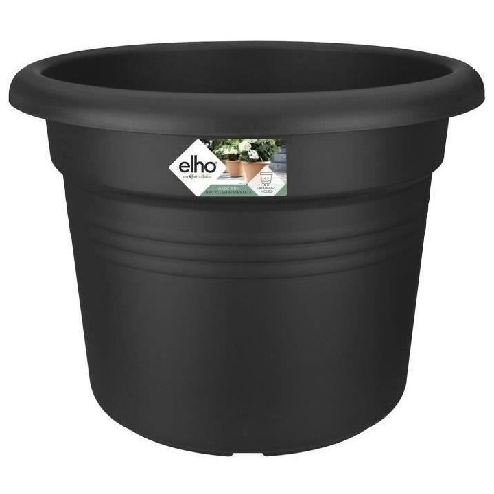 Pot De Fleurs Rond GREEN BASICS - Plastique - Ø40 - Noir