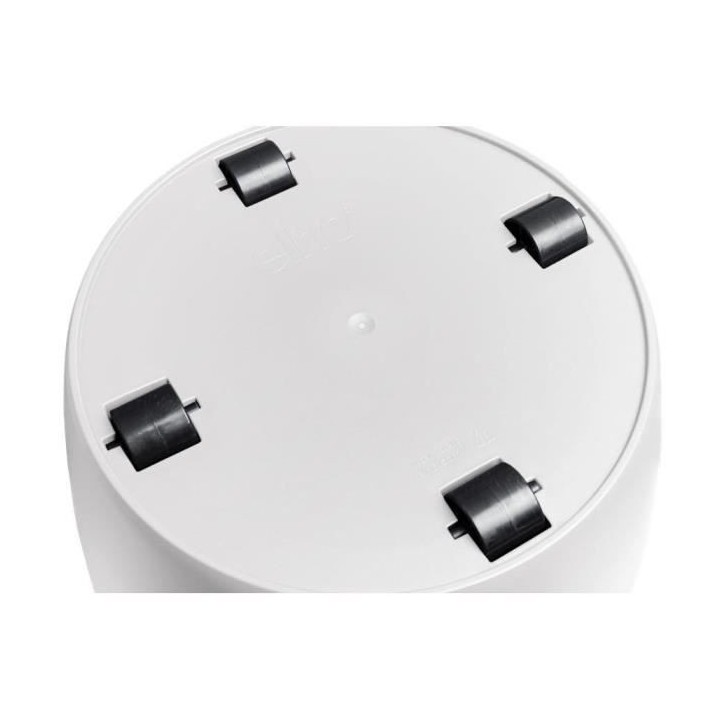ELHO Brussels Pot de fleurs rond Roues 47 - Blanc - Ø 47 x H 44 cm -