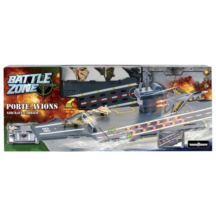 Battle Zone Porte Avions 78 cm + 3 avions - a partir de 4 ans