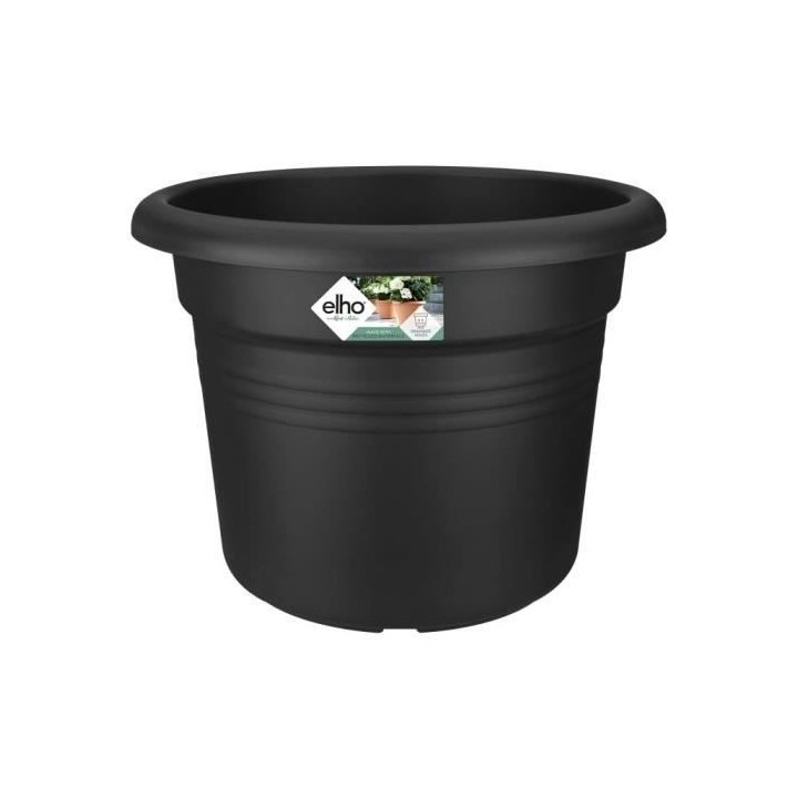 Elho Bac a fleurs Green Basics Cilinder 65 - Noir - Ø 64 x H 49 cm -