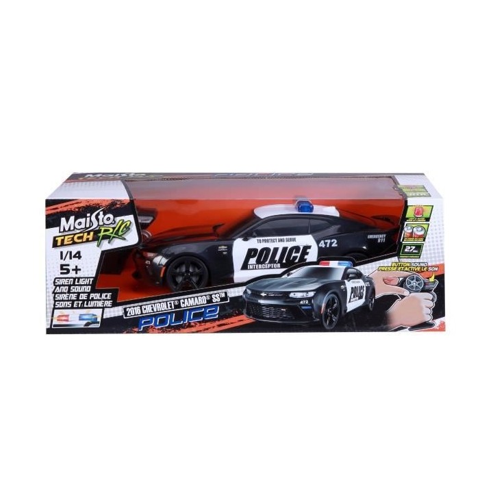 Voiture de police radiocommandée - Chevrolet Camaro 2016 - Echelle 1:
