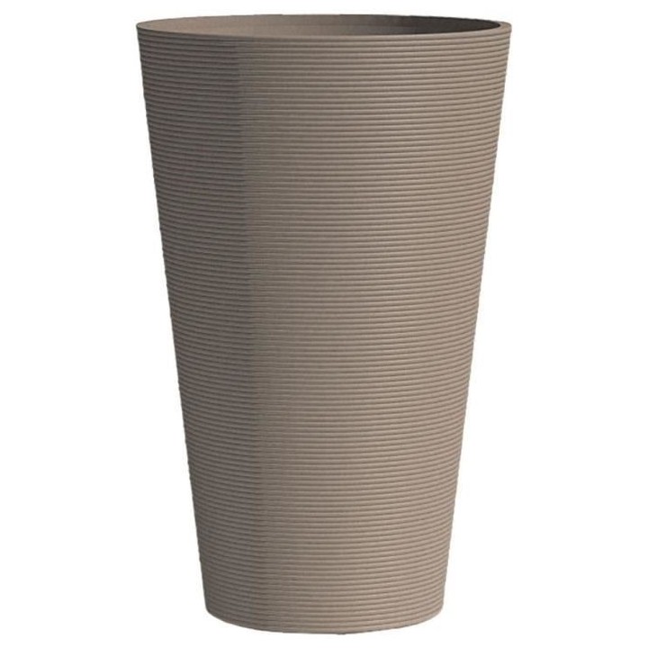 Pot de fleurs haut - GARDEN ID - Green Care Sense Haut Taupe - 55 cm -