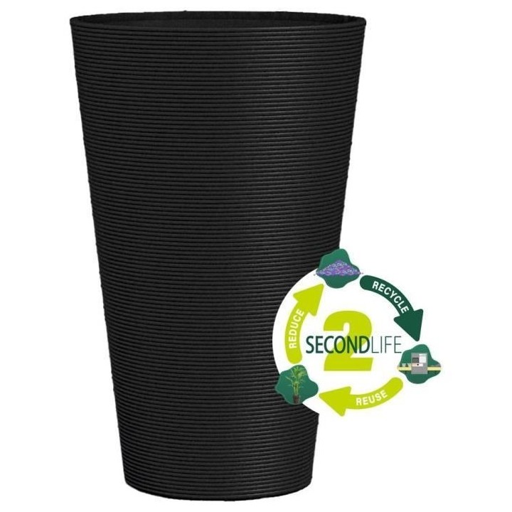 Pot de fleurs haut - GARDEN ID - Green Care Sense Haut Noir-Anthr. - 5
