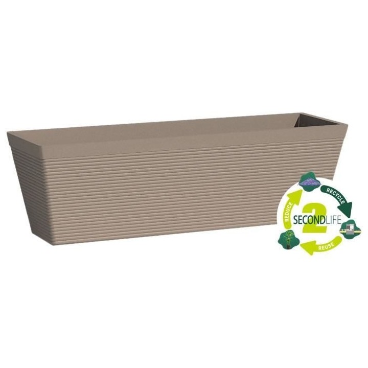 Jardiniere - GARDEN ID - Green Care Impact Taupe - 50 x 16 x 16 cm - G
