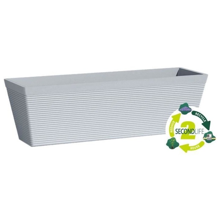 Jardiniere - GARDEN ID - Green Care Impact Bleu-Gris - 50 x 16 x 16 cm