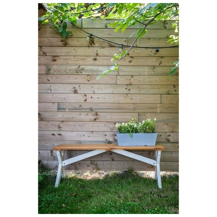 Jardiniere - GARDEN ID - Green Care Impact Bleu-Gris - 50 x 16 x 16 cm