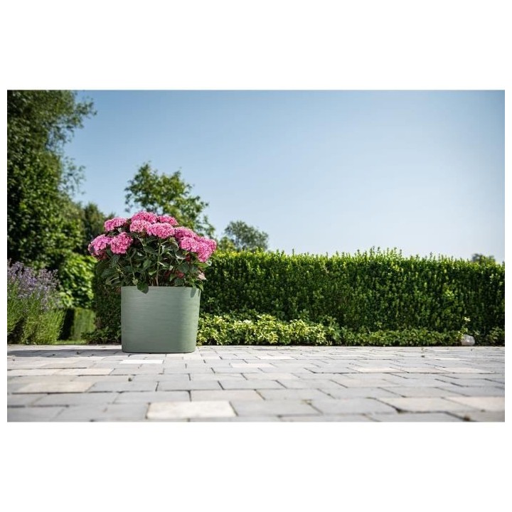 Pot avec réserve d'eau - GARDEN ID Respect - Vert-de-gris 20 x 20 cm