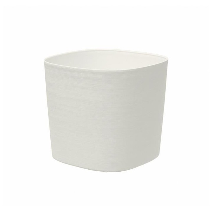 Pot avec réserve d'eau - GARDEN ID Respect - Blanc 25 x 25 cm - 100%