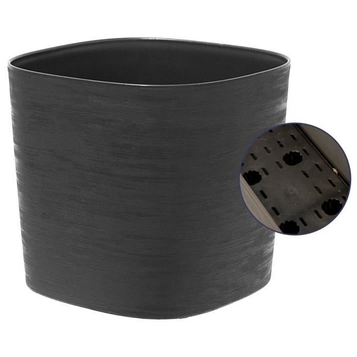 Pot avec réserve d'eau - GARDEN ID Respect - Noir-Anth 30 x 30 cm - 1