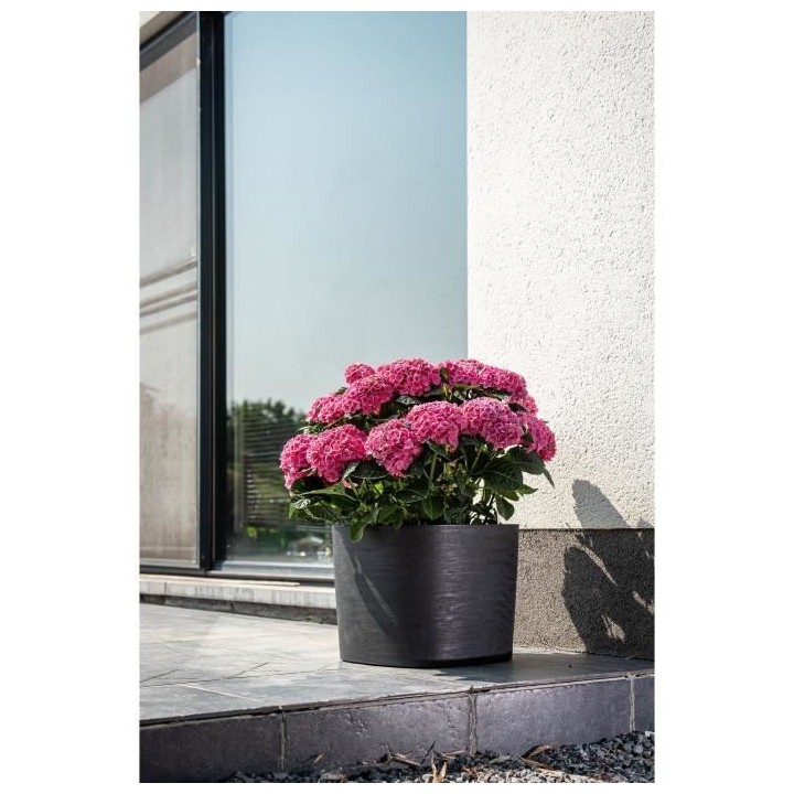 Pot avec réserve d'eau - GARDEN ID Respect - Noir-Anth 40 x 40 cm - 1