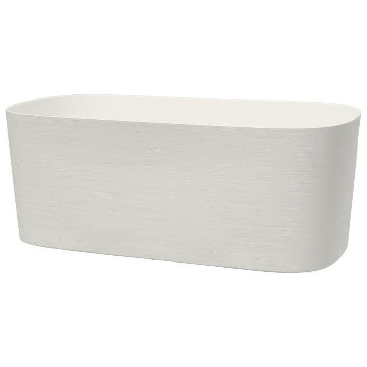 Jardiniere avec réserve d'eau - GARDEN ID Respect - Blanc 50 x 17 cm