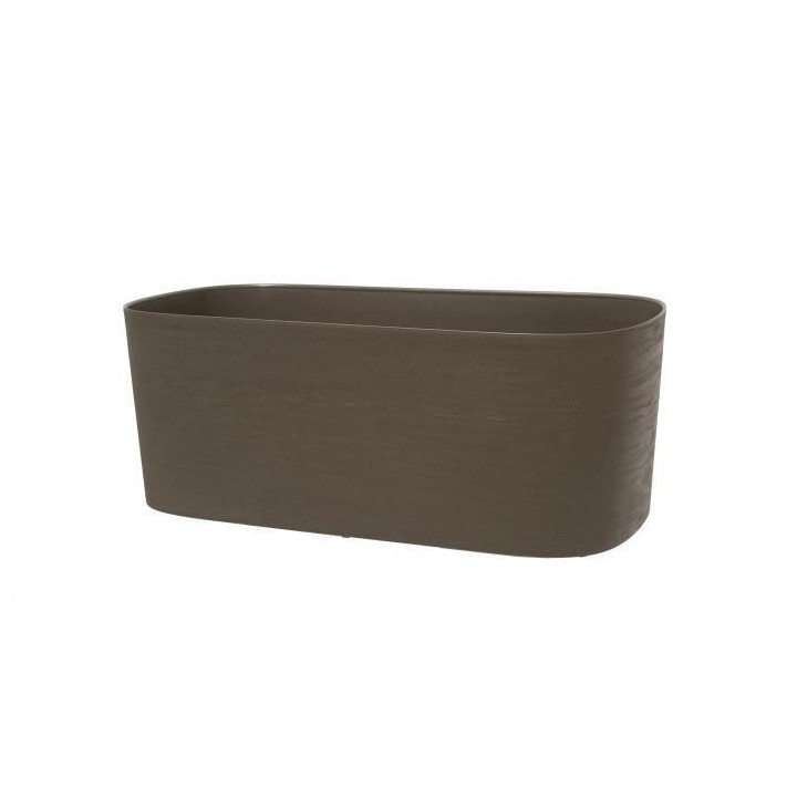 Jardiniere avec réserve d'eau - GARDEN ID Respect - Taupe 50 x 17 cm