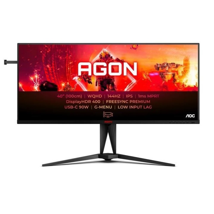 Ecran PC Gamer - AOC - AG405UXC - 40 IPS UWQHD 1ms 144Hz HDMI DP USB-C