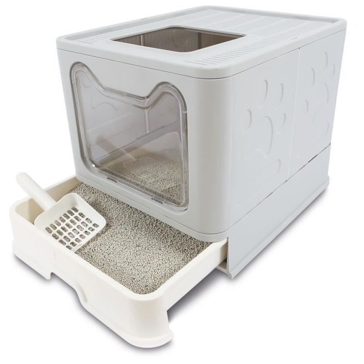 Maison de toilette - M PETS - SILE TOP - Gris - 51 x 41 x 12.5 cm - Pr