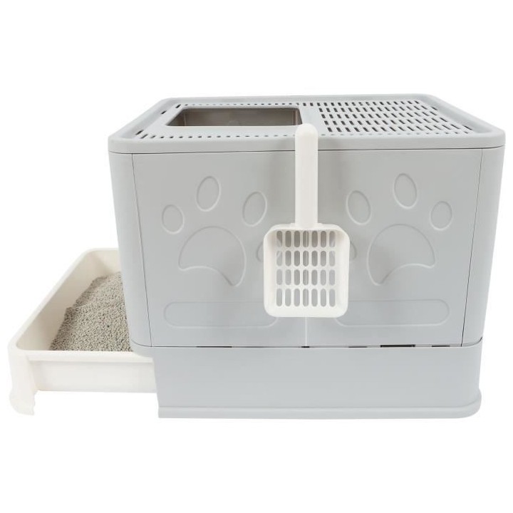 Maison de toilette - M PETS - SILE TOP - Gris - 51 x 41 x 12.5 cm - Pr