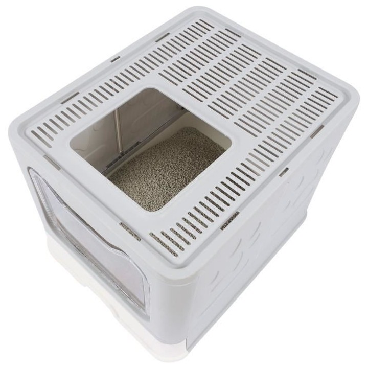 Maison de toilette - M PETS - SILE TOP - Gris - 51 x 41 x 12.5 cm - Pr