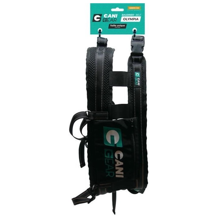 Baudrier - OLYMPIA - Ergonomique - Réduit tensions lombaires - Noir