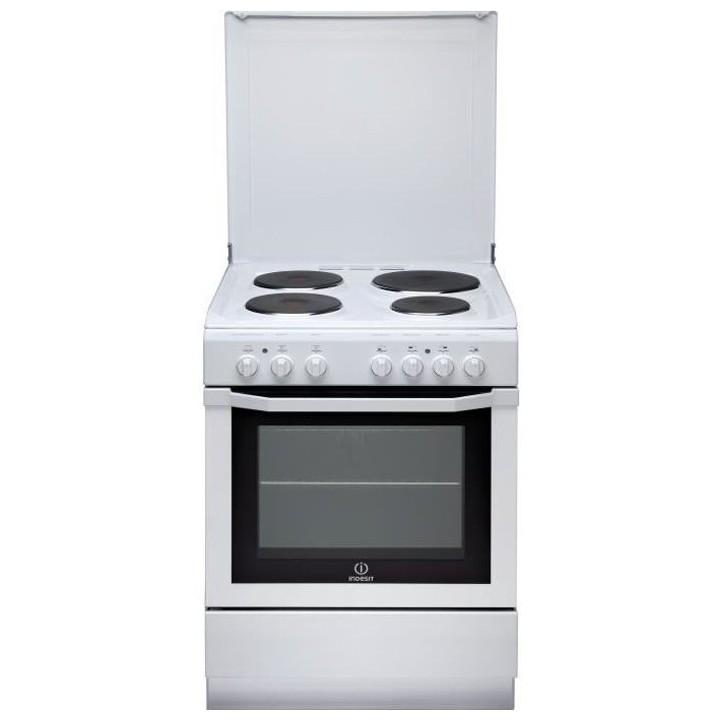 INDESIT-I6E6C1AE(W)/FR - Cuisiniere Electrique - 4 Zones - 7000W - Fou
