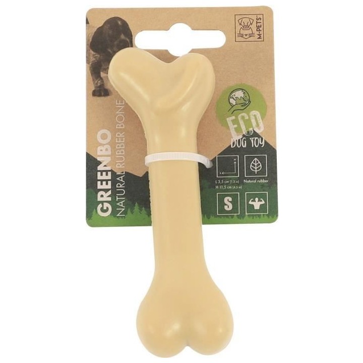 Os en caoutchouc - M PETS - GREENBO - Naturel S - 11,5 x 3,5 x 2,5 cm