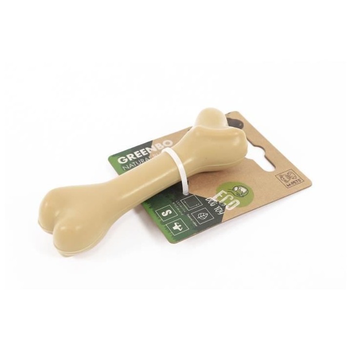 Os en caoutchouc - M PETS - GREENBO - Naturel S - 11,5 x 3,5 x 2,5 cm