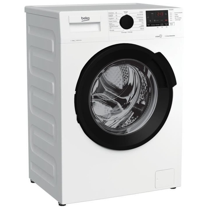 Lave-linge hublot BEKO WTV94221BW - 9 kg - Induction - L60cm - 1400 tr