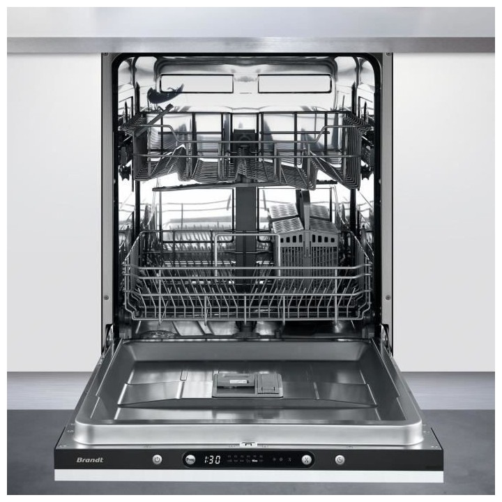 Lave-vaisselle intégrable BRANDT LVE327J - 12 couverts - L60cm - 47 d