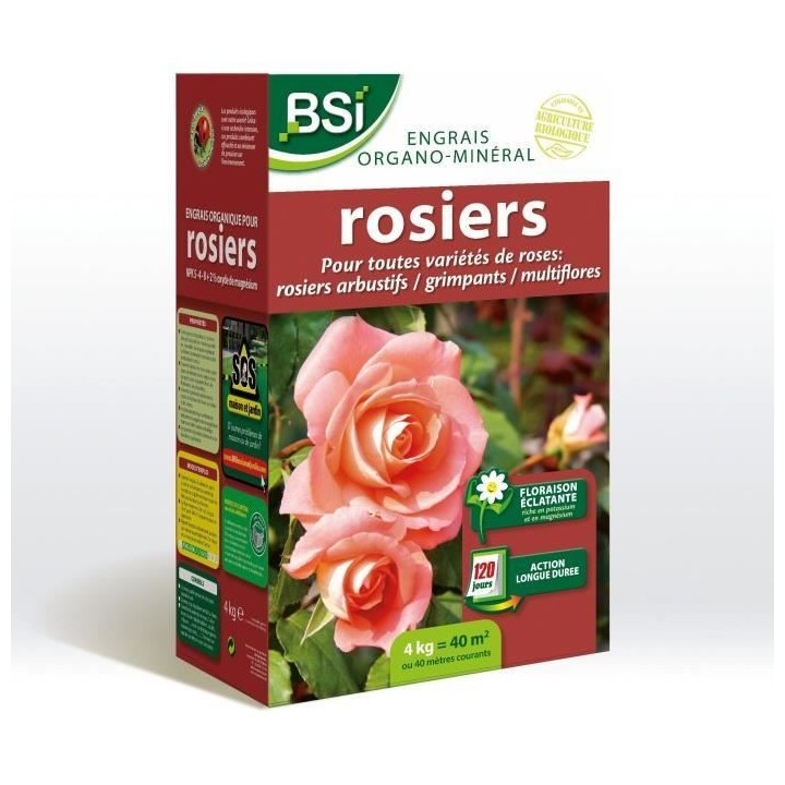 BSI - Engrais Bio Rosiers - Pour Toutes les Sorte de Roses - Floraison