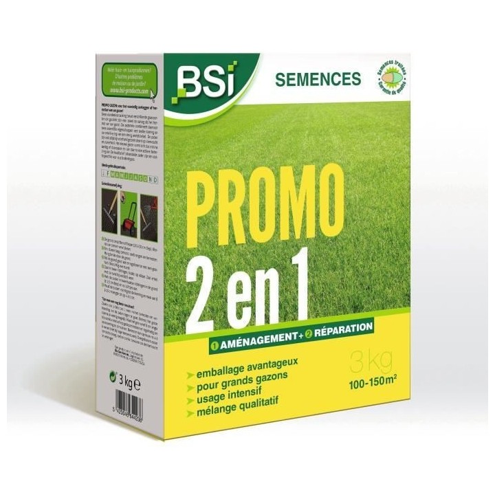 BSI - Semences de Gazon - Aménagement ou Réparation Rapide - Avec En