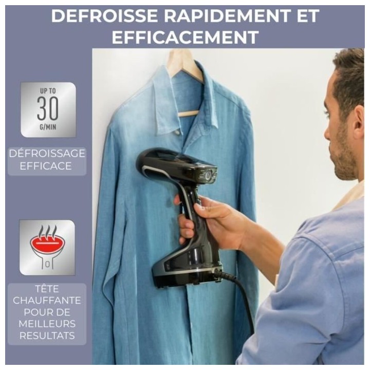 CALOR Access Steam Force Défroisseur vapeur, 2000 W, Assainit, Dépou