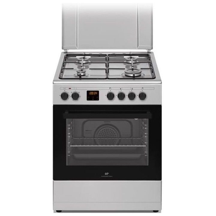 Cuisiniere gaz CONTINENTAL EDISON CECG60FCS1 - 4 feux - L59,8 x P61 xH