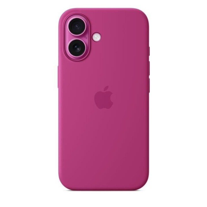 APPLE iPhone 16 - Coque en silicone avec MagSafe - Fuchsia
