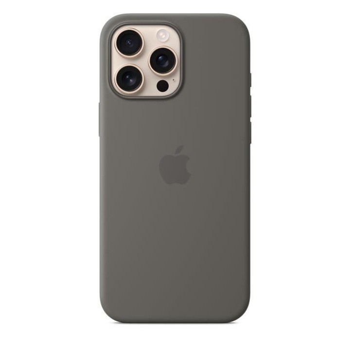APPLE iPhone 16 Pro Max - Coque en silicone avec MagSafe - Stone Gray