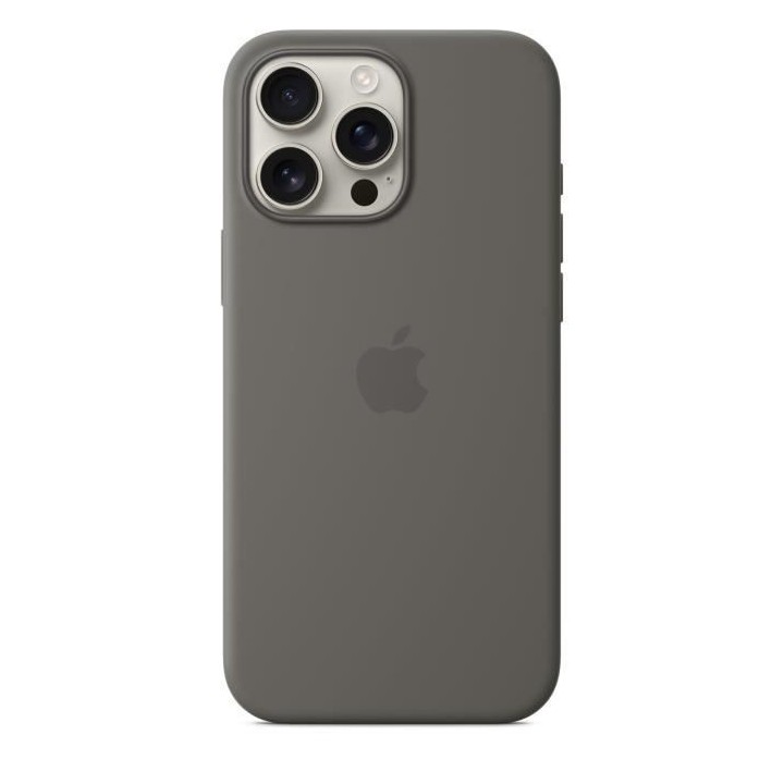 APPLE iPhone 16 Pro Max - Coque en silicone avec MagSafe - Stone Gray