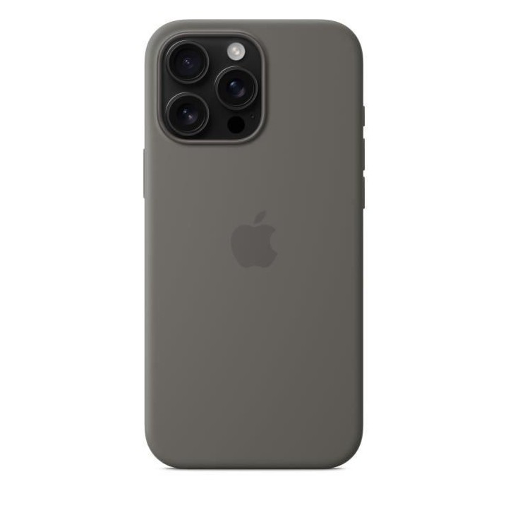 APPLE iPhone 16 Pro Max - Coque en silicone avec MagSafe - Stone Gray
