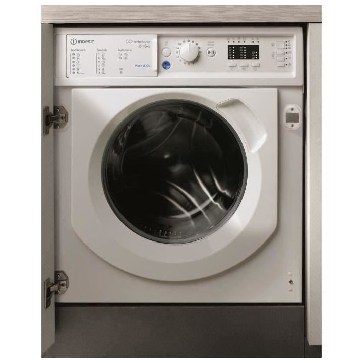 Lave-linge séchant encastrable INDESIT BIWDIL861484EU Push&Go - 8 / 6