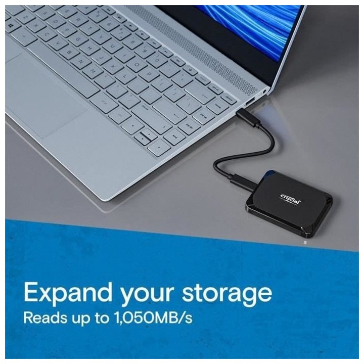 CRUCIAL - CT4000X9SSD9 - X9 SSD externe- 4To - M.2