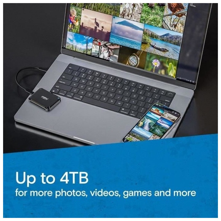 CRUCIAL - CT4000X9SSD9 - X9 SSD externe- 4To - M.2