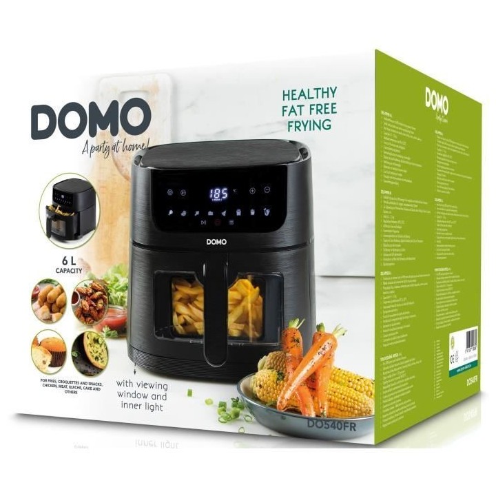 Friteuse a air chaud - DOMO - DO540FR - 6L - Ecran digital - 8 program