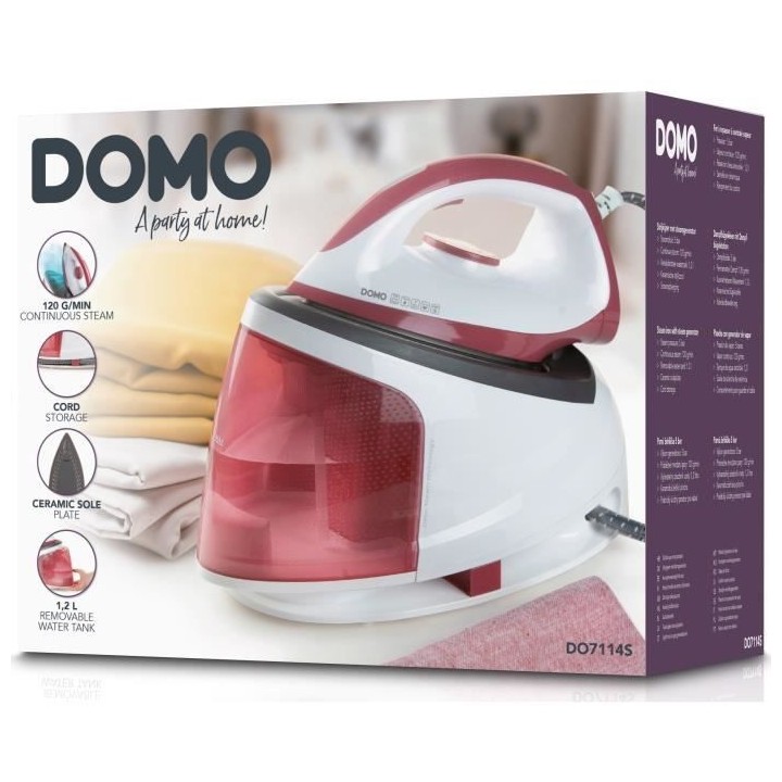 Centrale vapeur - DOMO - DO7114S - Pression 5 bars - Débit vapeur 120