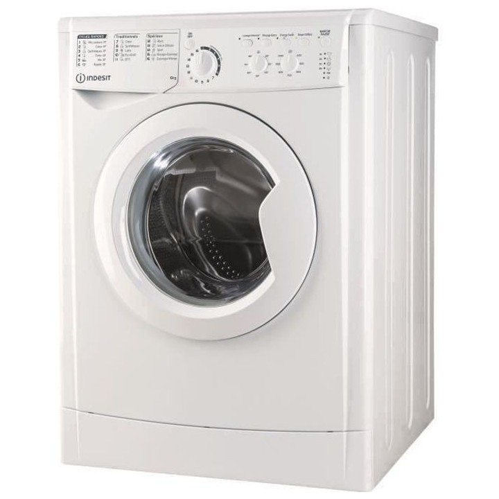 Lave-linge hublot INDESIT EWC61051WFRN MyTime - 6 kg - Moteur standard