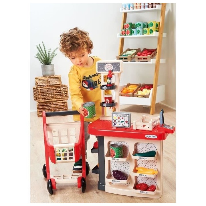 Sortie de caisse + chariot - ECOIFFIER - 1676 - Un vrai petit magasin