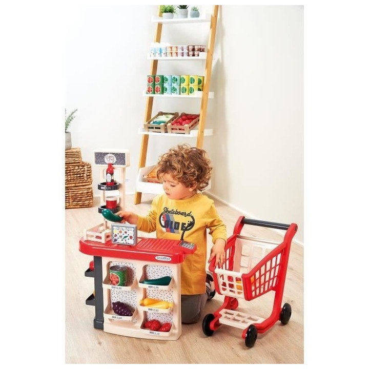 Sortie de caisse + chariot - ECOIFFIER - 1676 - Un vrai petit magasin