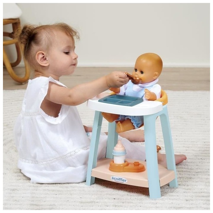 Chaise haute pour poupon de 32 cm - Ecoiffier